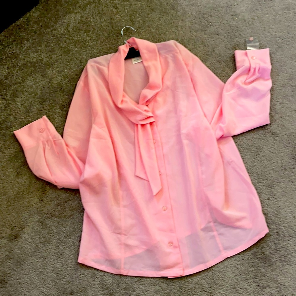 Pretty in pink business blouse